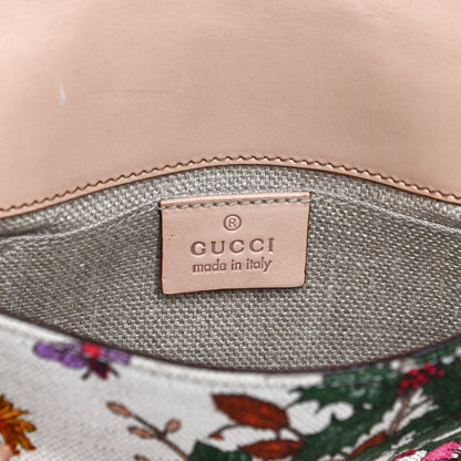 Gucci Canvas Flora Floral Horsebit Clutch 6 of 10