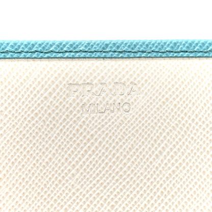 Prada Saffiano Metal Continental Flap Wallet Turchese 8 of 16