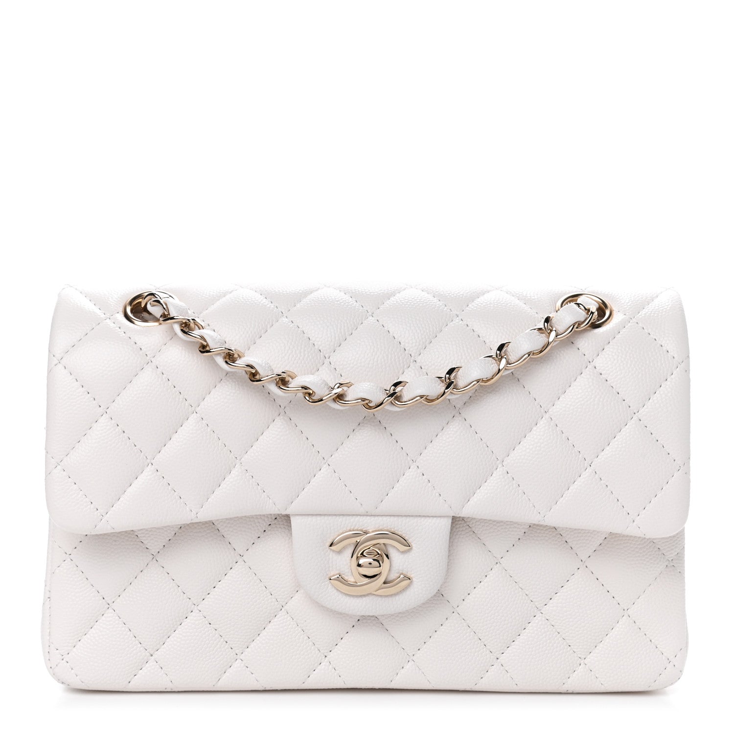 Chanel Caviar Quilted Small Double Flap White 1 of 4