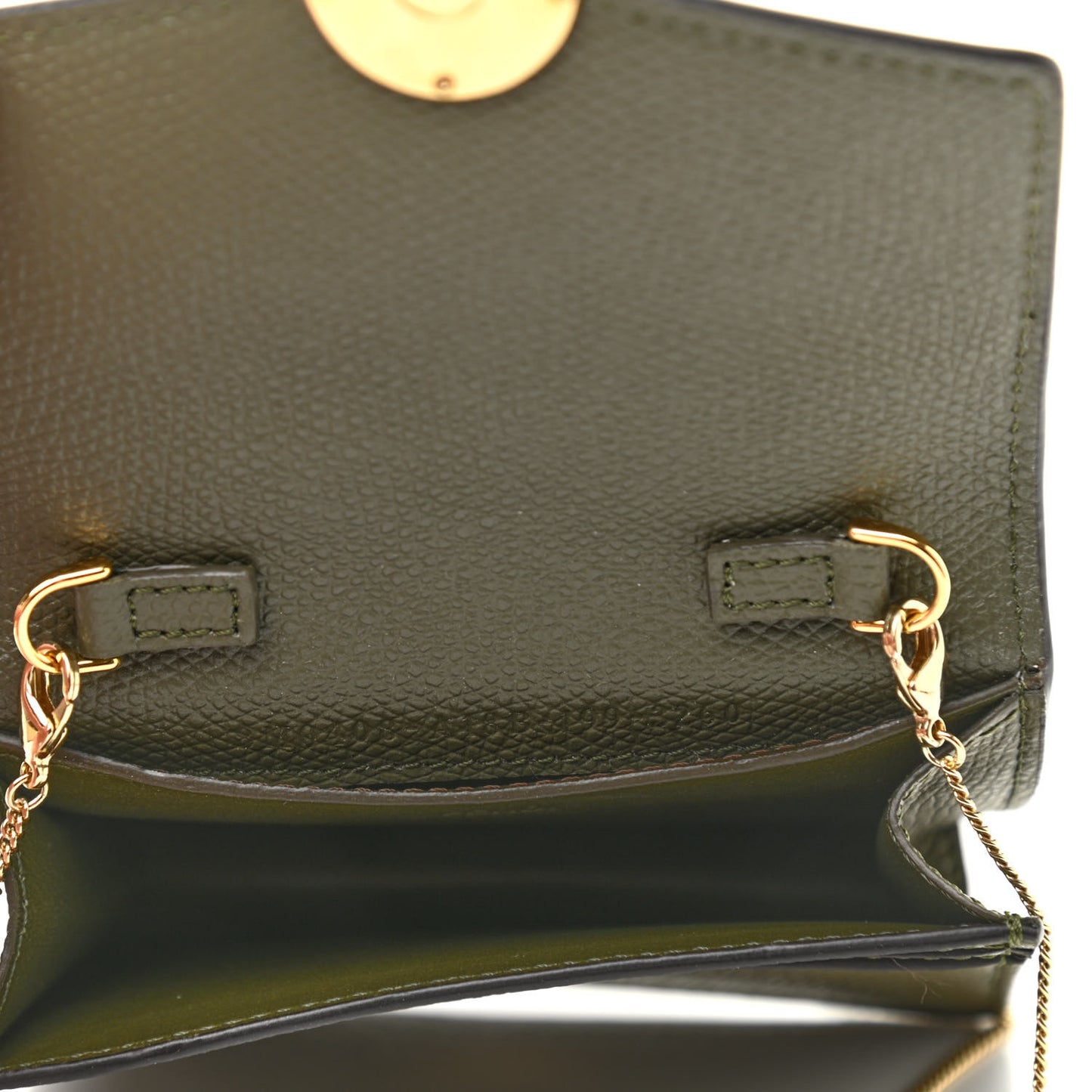 Vitello Cruise F is Fendi Geometric Flap Wallet on Chain Asparago
