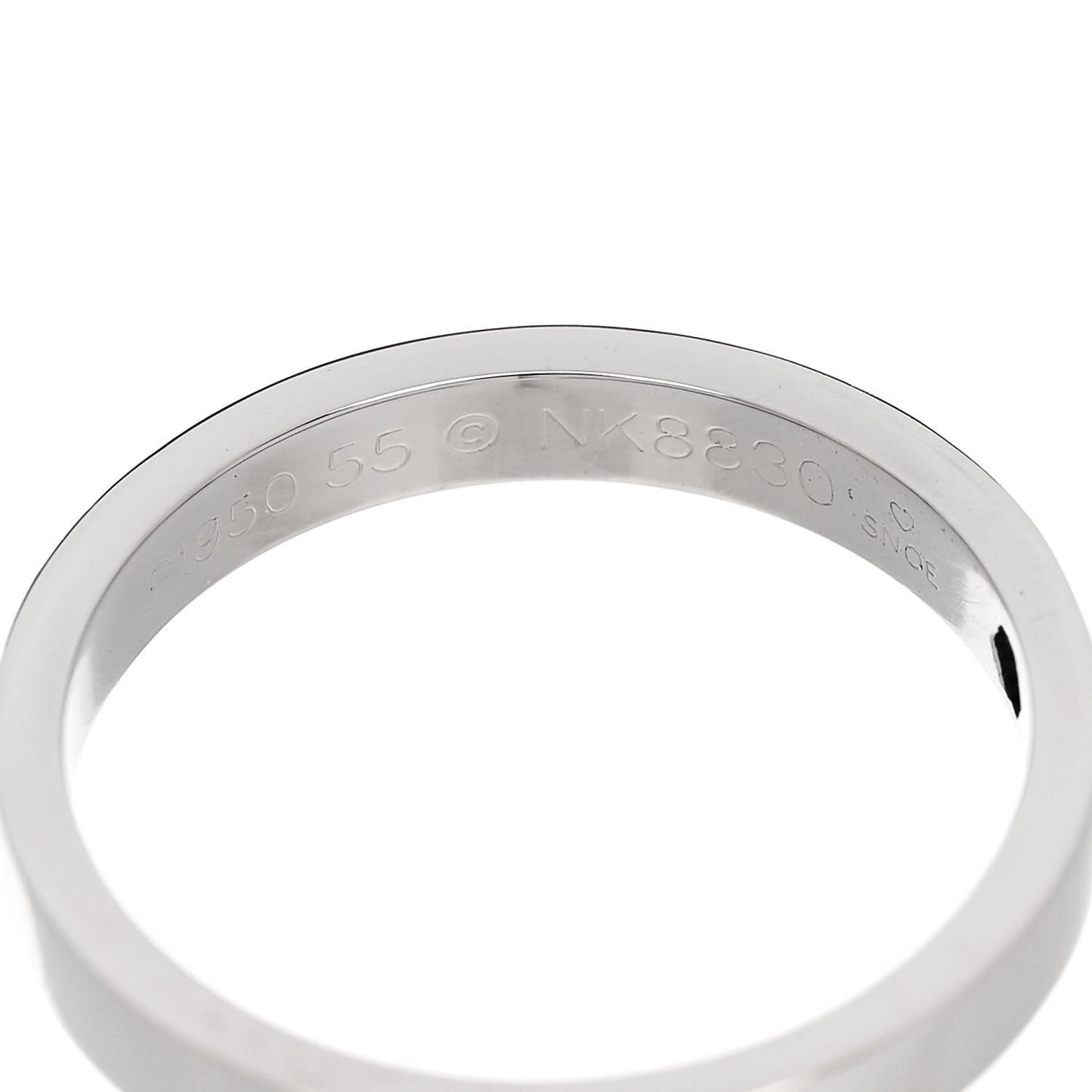 Platinum Diamond 3mm C De Cartier Wedding Band Ring 55 7.25