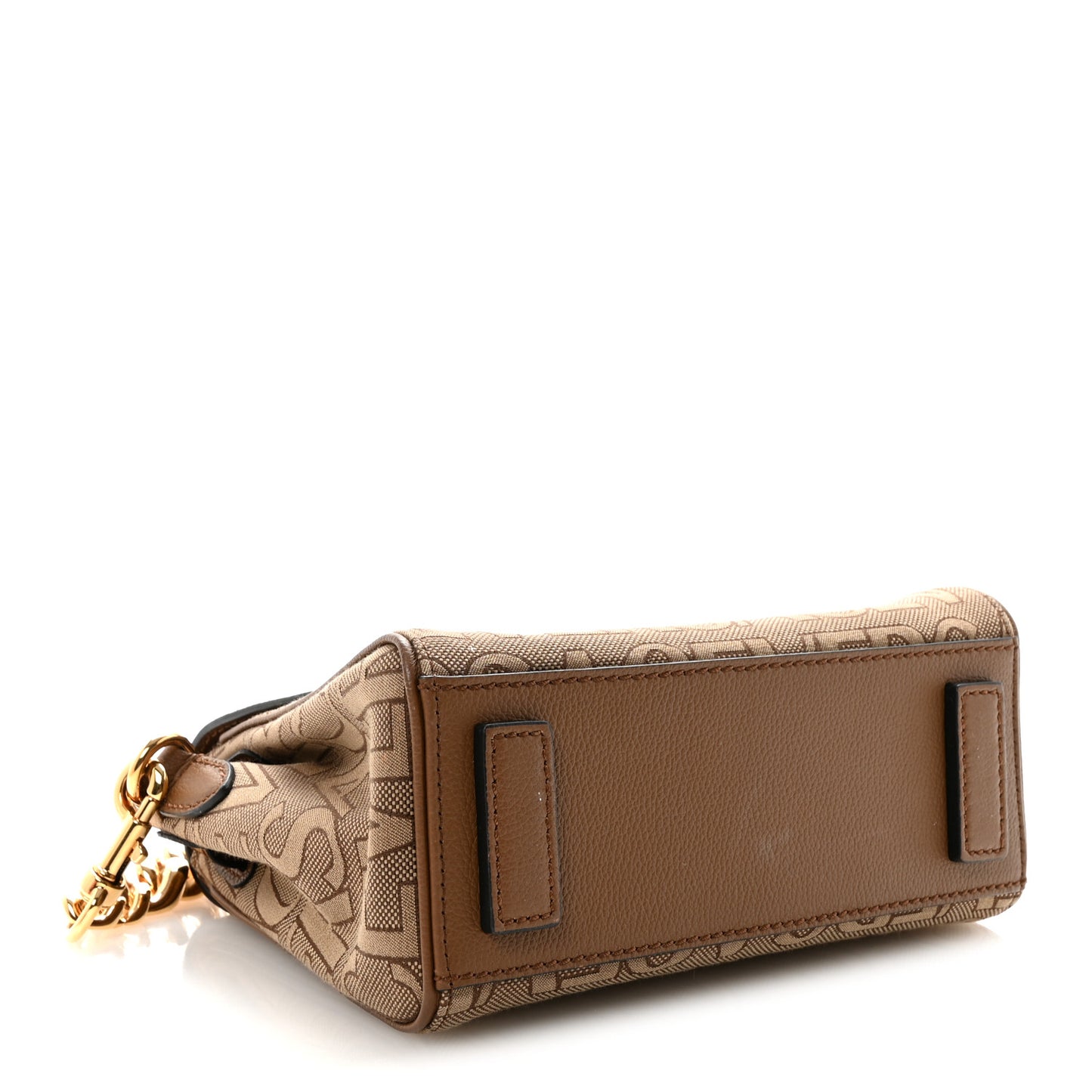 Calfskin Canvas Allover La Medusa Small Top Handle Handbag Brown