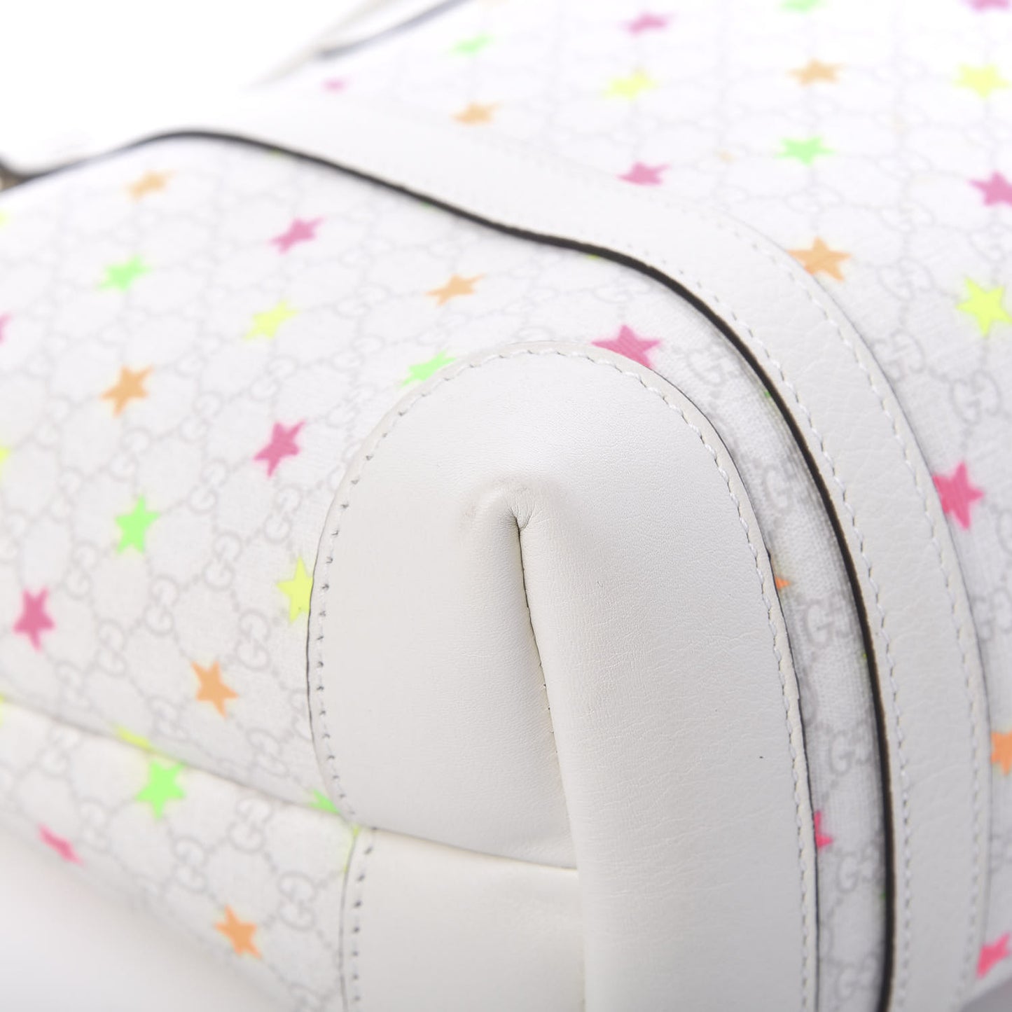 GG Supreme Monogram Stars Childrens Tote White