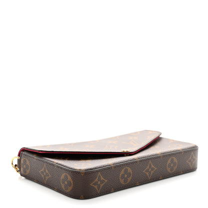 Louis Vuitton Monogram Pochette Felicie Chain Wallet Fuchsia 5 of 12