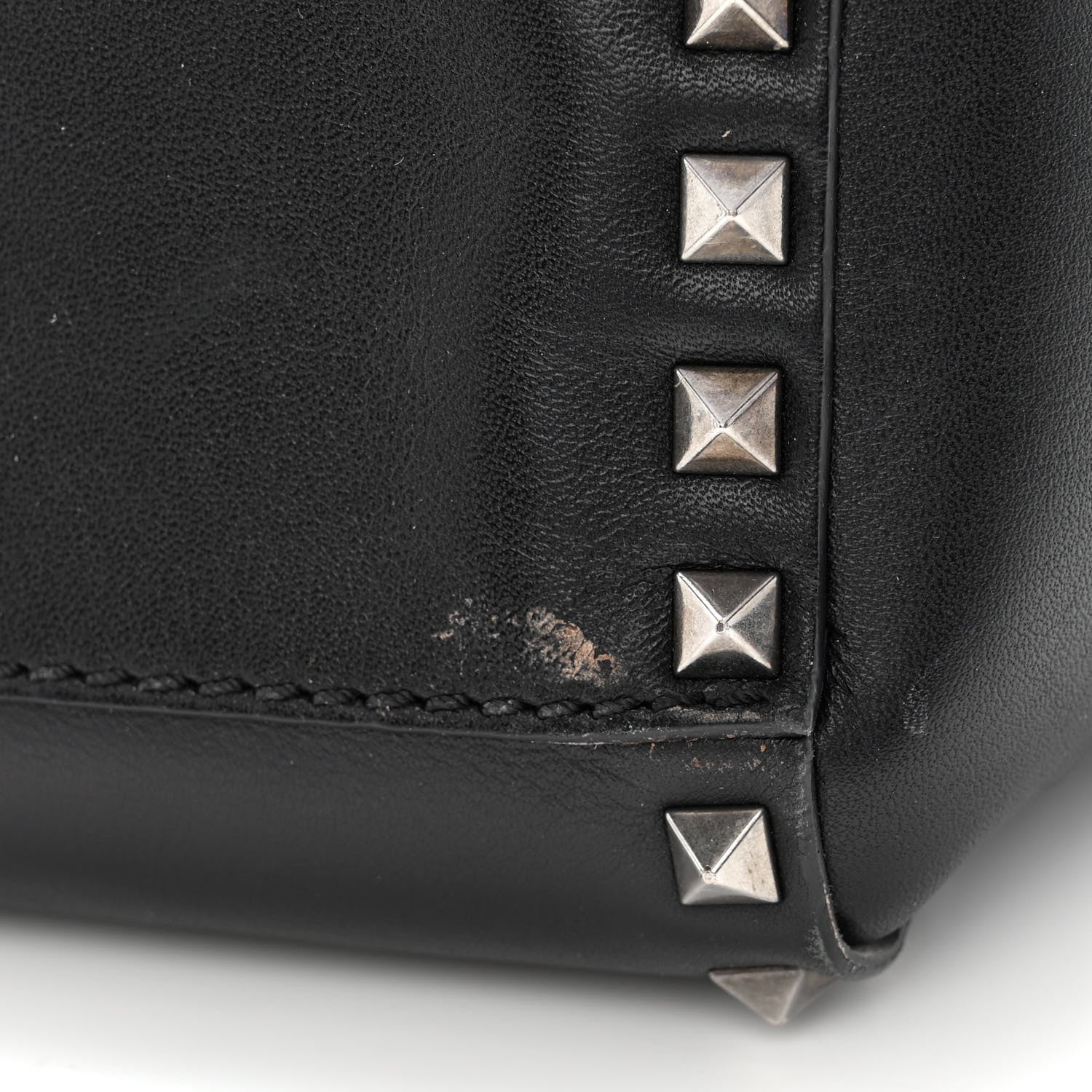 Valentino Garavani Vitello Mini Rockstud Double Handle Tote Black 14 of 14