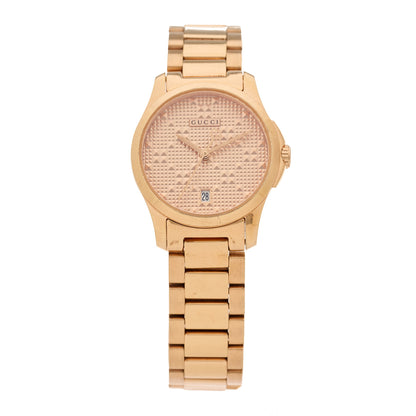 Gucci Stainless Steel 27mm G-Timeless Diamante Quartz Watch Rose 1 of 5