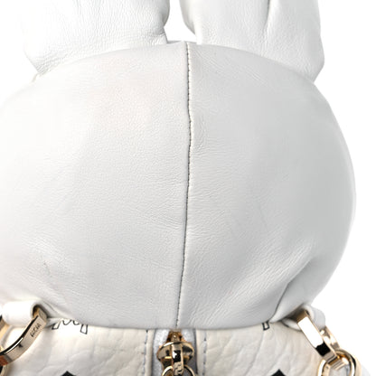 MCM Calfskin Visetos Rabbit Zoo Doll Crossbody White 11 of 12