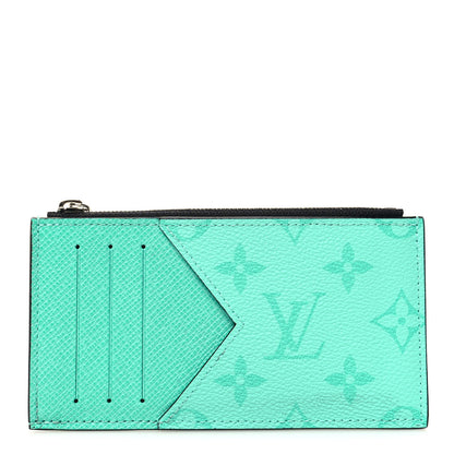 Louis Vuitton Taigarama Coin Card Holder Miami Green 1 of 8