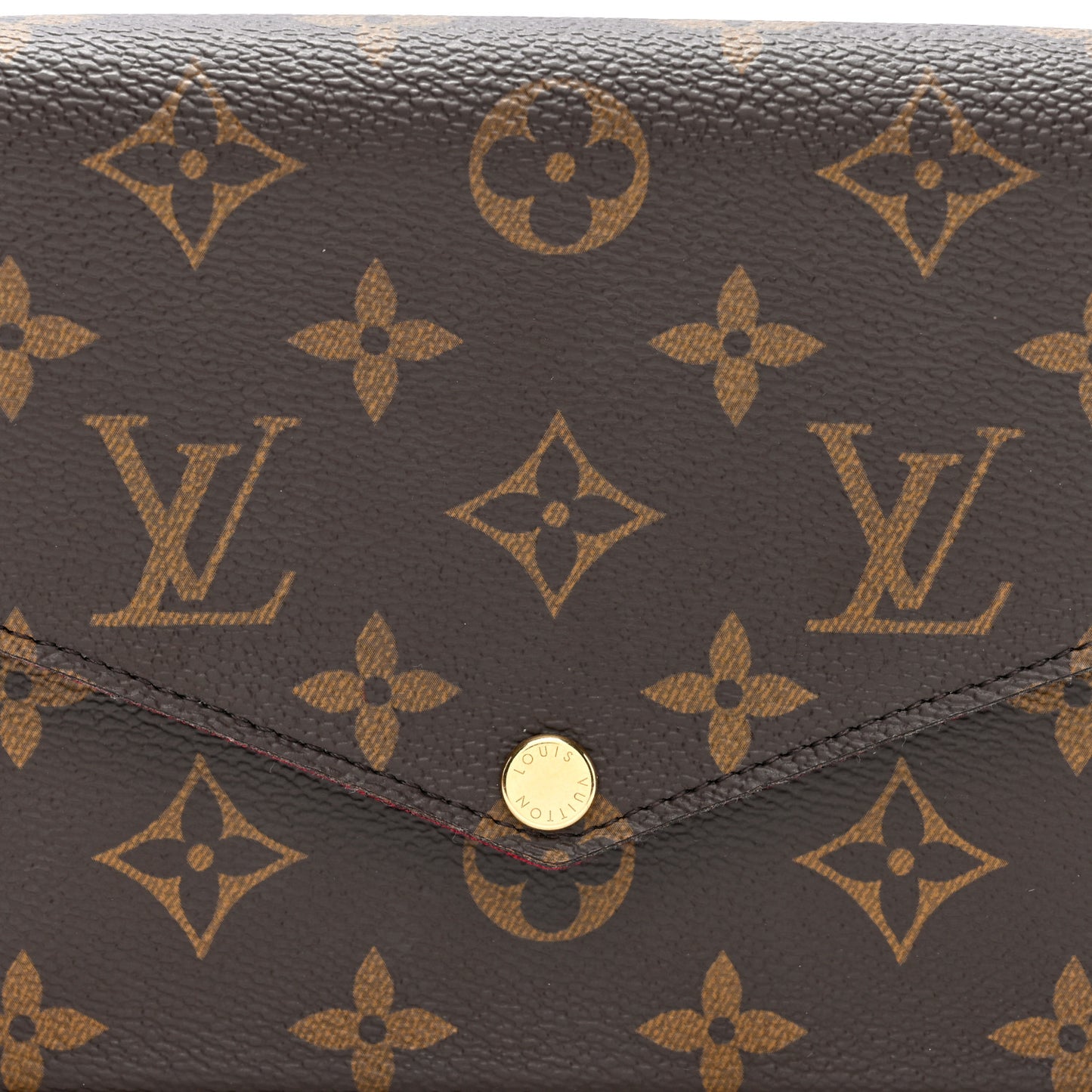 Monogram Pochette Felicie Chain Wallet Fuchsia