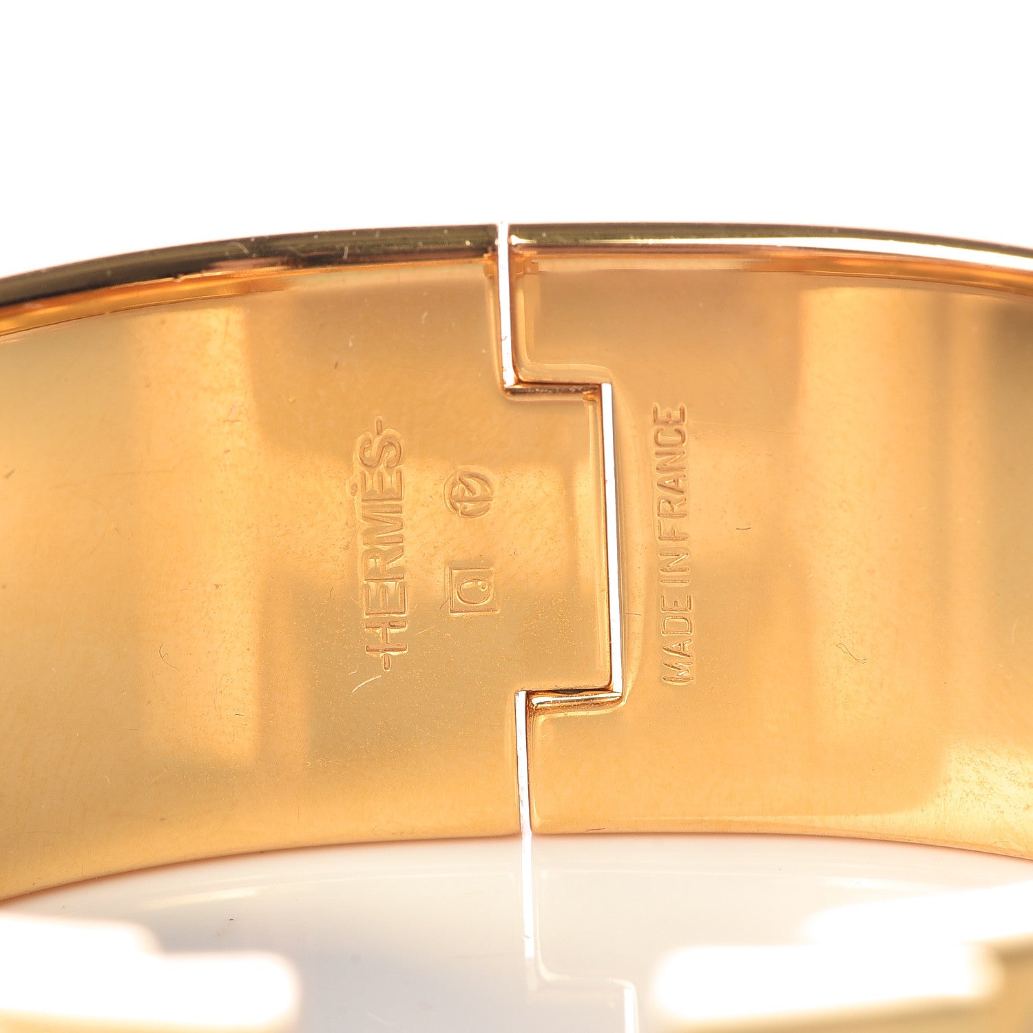 Hermes Enamel Wide Clic Clac H Bracelet GM White 4 of 7