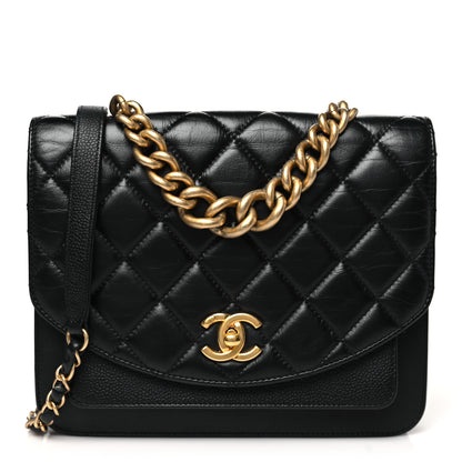 Chanel Calfskin Caviar Quilted Chain Handle Flap Black 1 of 10