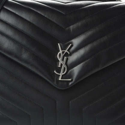 Saint Laurent Calfskin Y Quilted Monogram Large Loulou Chain Satchel Black 9 of 9