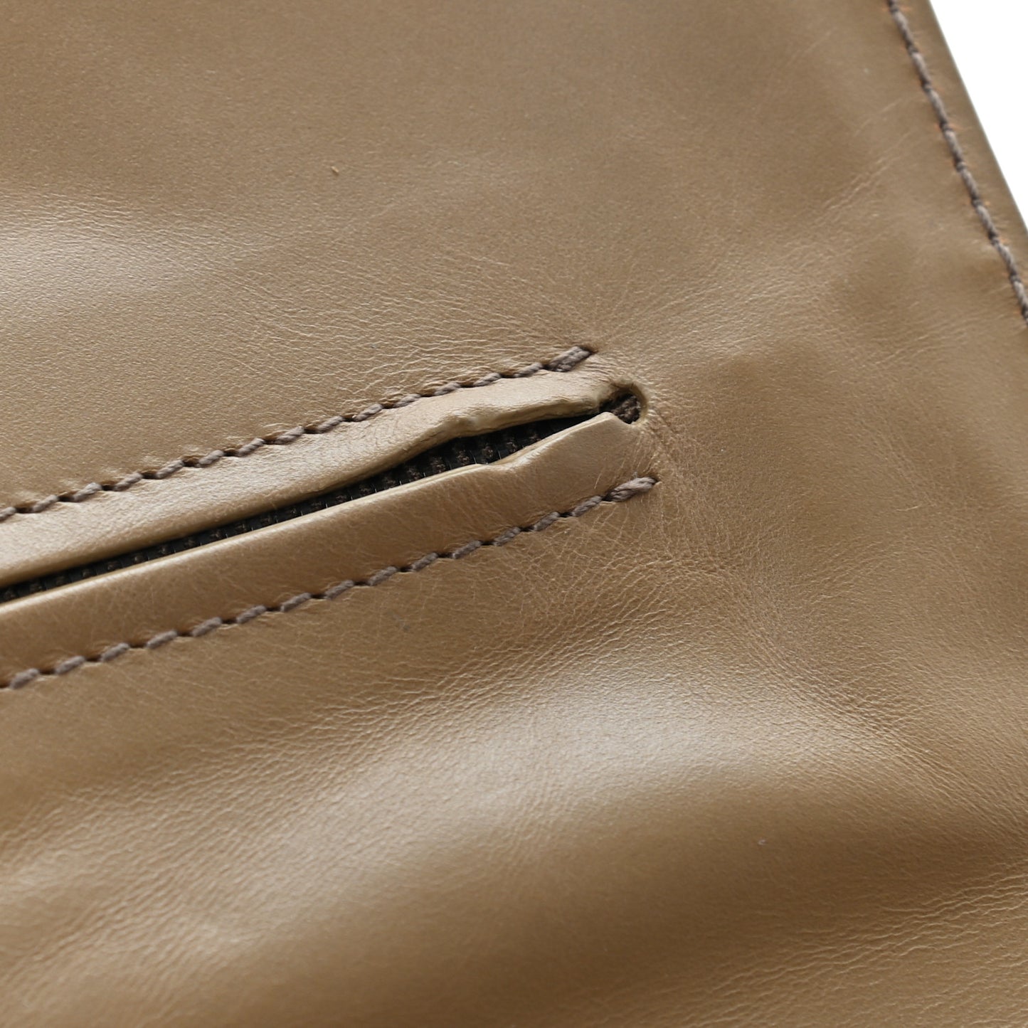Calfskin Intrecciato Pocket Flap Clutch Maple