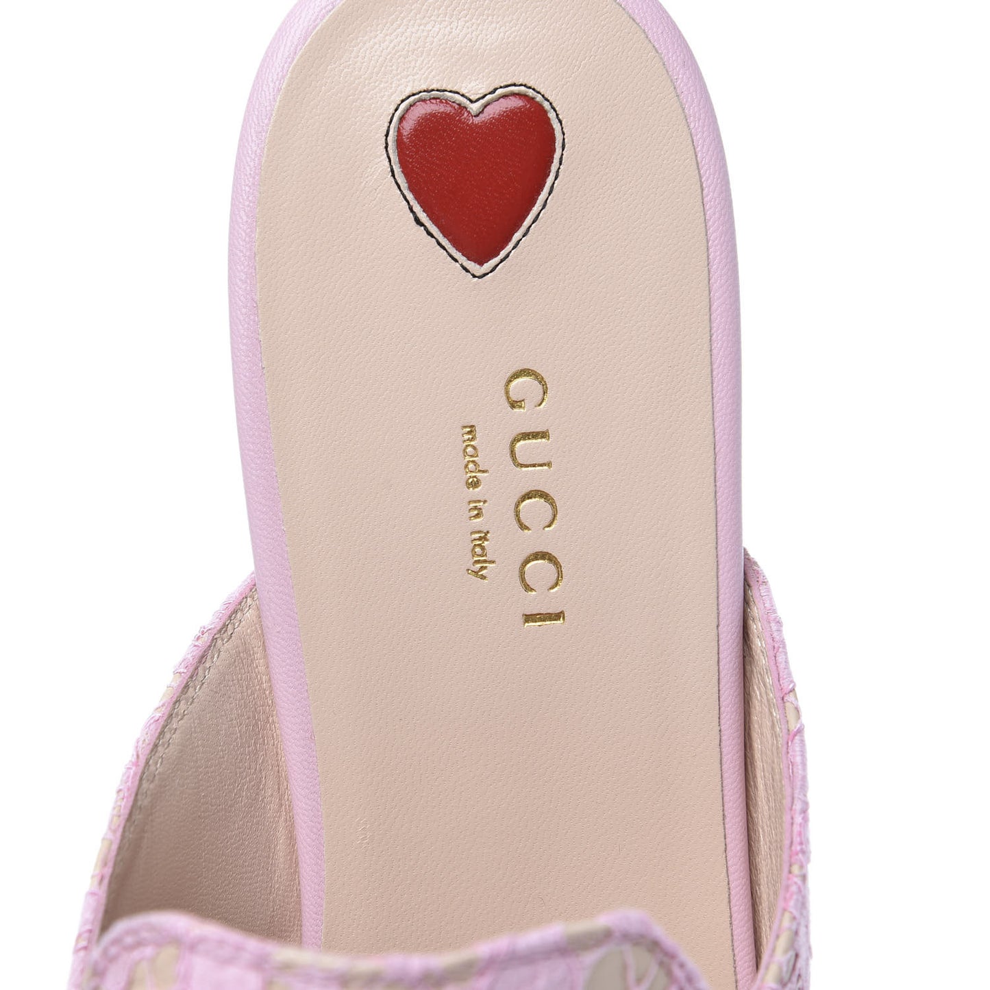 Lace Malaga Kid Womens Princetown Slippers 40.5 Sugar Pink Skin Rose
