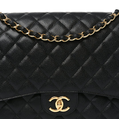 Chanel Caviar Quilted Maxi Double Flap Black 8 of 11