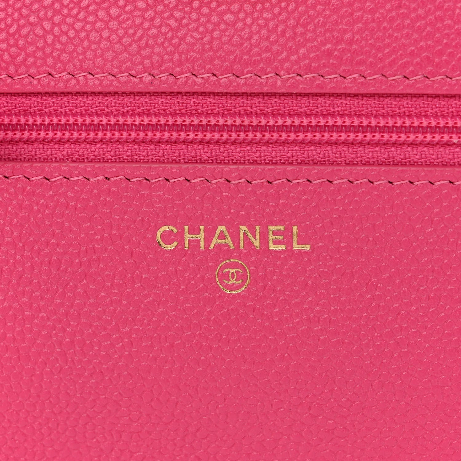 Chanel Shiny Caviar Quilted Chain Melody Wallet On Chain WOC Dark Pink 6 of 12