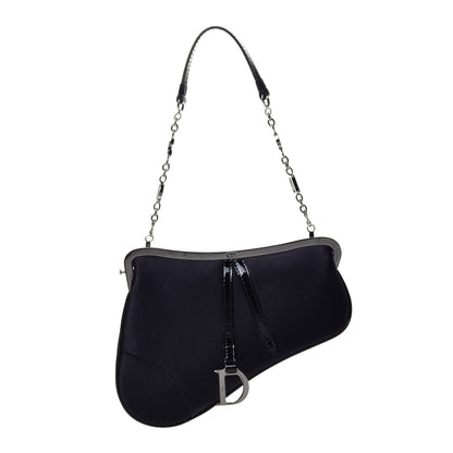 Christian Dior Satin Mini Saddle Black 1 of 9