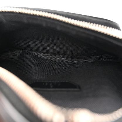 Gucci GG Supreme Monogram Textured Calfskin Retro Interlocking G Belt Bag Black 5 of 10