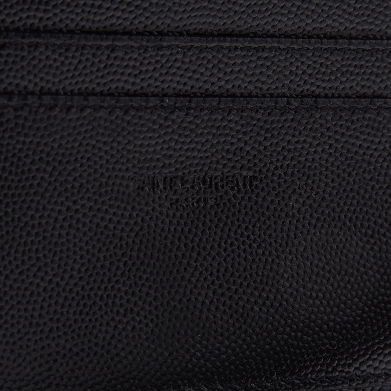 Saint Laurent Grain De Poudre Chevron Monogram Large Bill Pouch Black 8 of 10