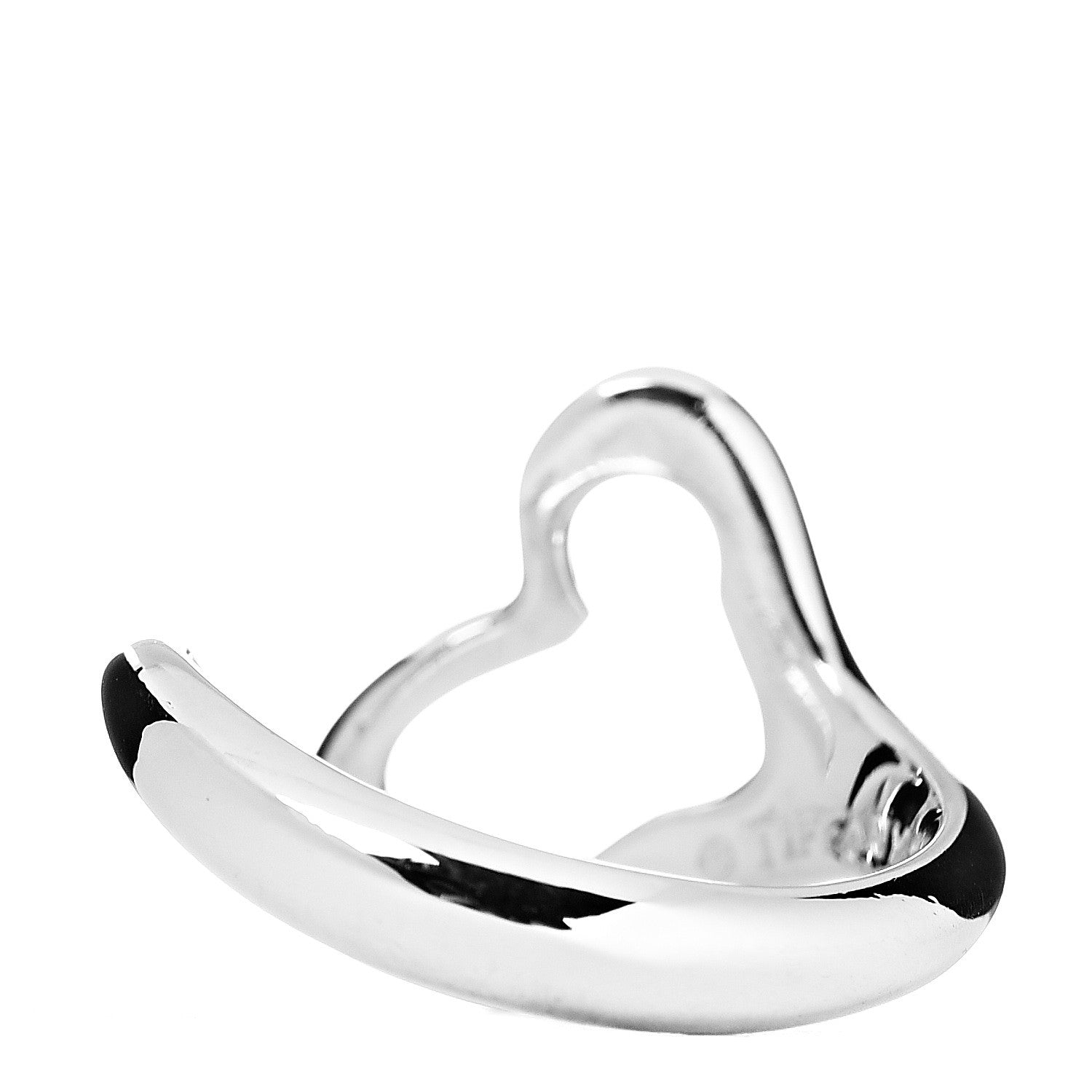 Tiffany Elsa Peretti Sterling Silver Open Heart Ring 51 5.75 3 of 4