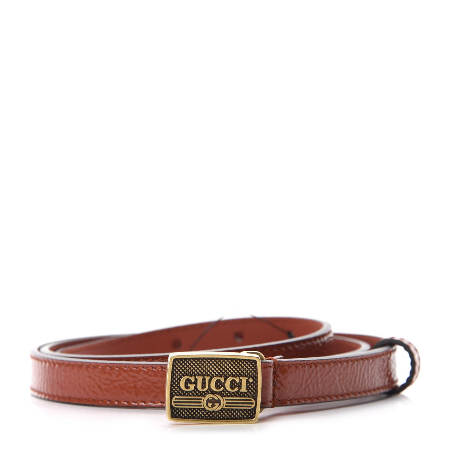 Skipper Calfskin Logo 15mm Belt 90 36 Burnt Orange