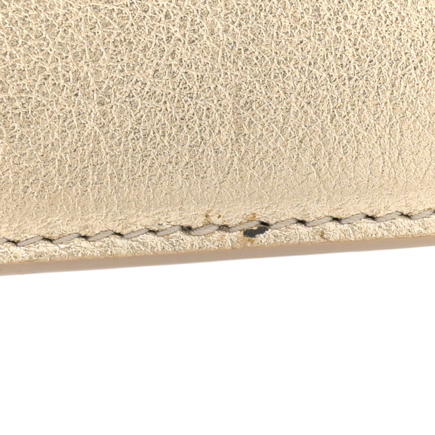 Metallic Calfskin Monogram Envelope Chain Wallet Gold