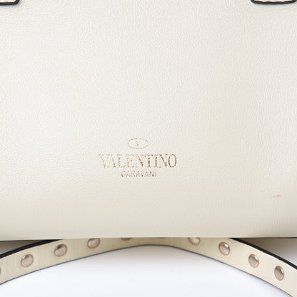 Valentino Garavani Vitello Mini Rockstud Double Handle Tote Ivory 10 of 13