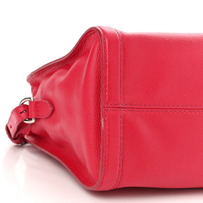 Alexander McQueen Pebbled Calfskin Small Skull Padlock Zip Around Tote Red 9 of 15