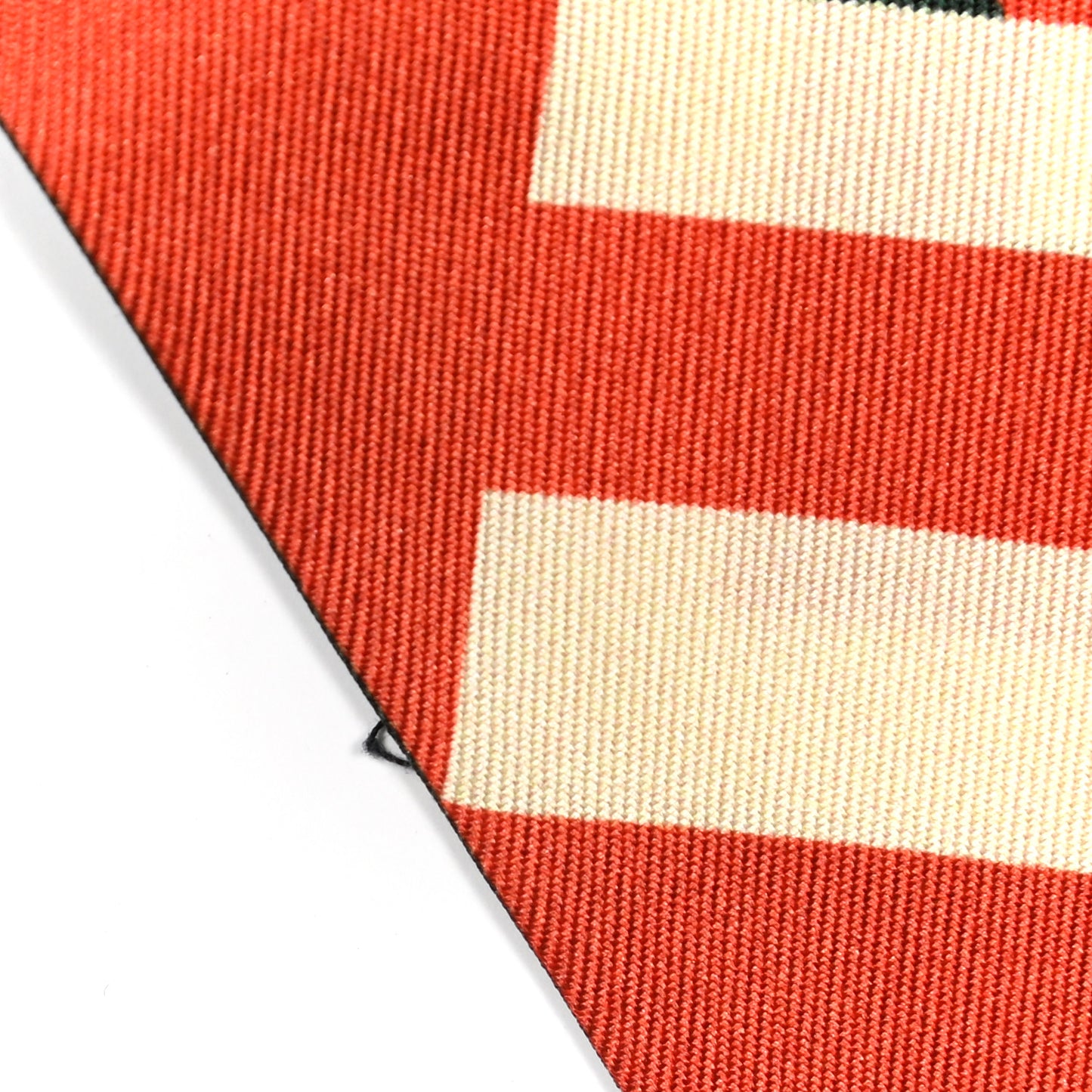 Twill Silk Geometric Logo Neck Bow Scarf Green Orange