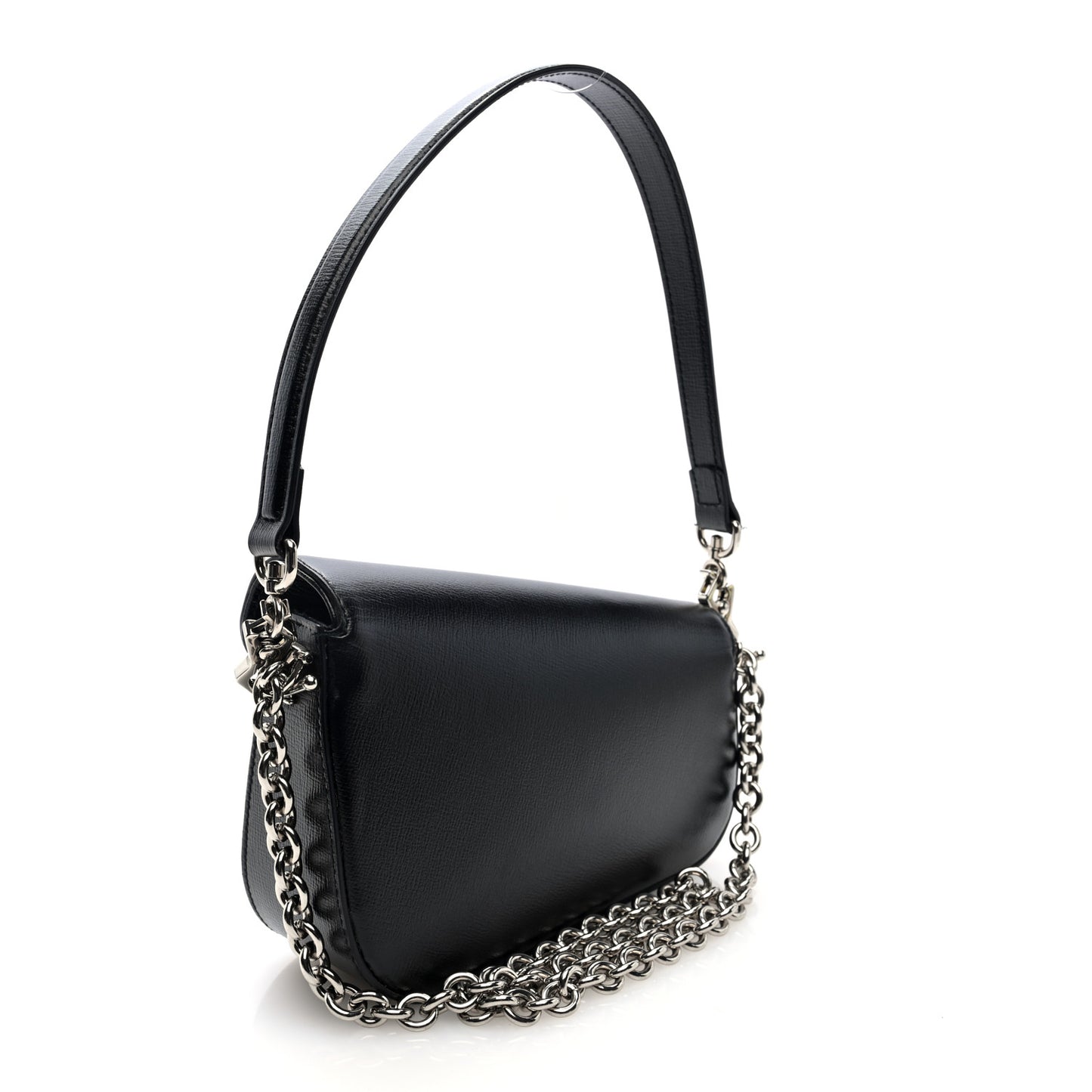 Demetra Mini Horsebit 1955 Asymmetric Shoulder Bag Black