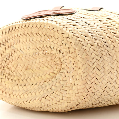 Celine Raffia Calfskin Heart Triomphe Teen Panier Tan 9 of 9