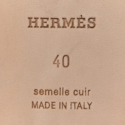 Hermes Box Calfskin Oran Sandals 40 White 6 of 9