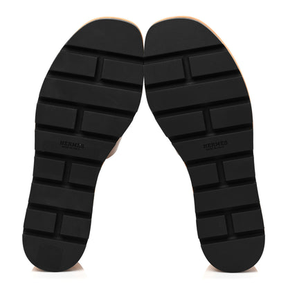 Hermes Calfskin Suede Eze 30 Sandals 38 Naturel 5 of 8