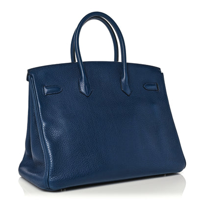 Hermes Taurillon Clemence Birkin 35 Bleu Brighton 2 of 10