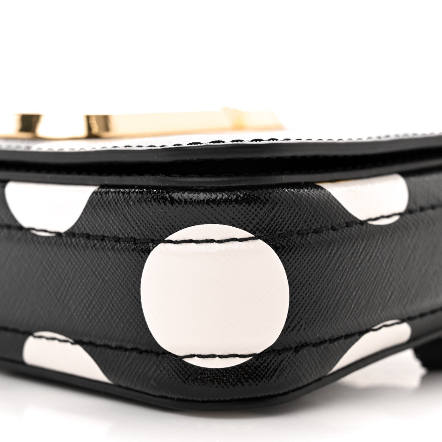 Marc Jacobs Saffiano The Dot Hip Shot Belt Bag Black White 10 of 11