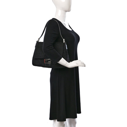 Fendi Zucchino Mama Baguette Black 2 of 12