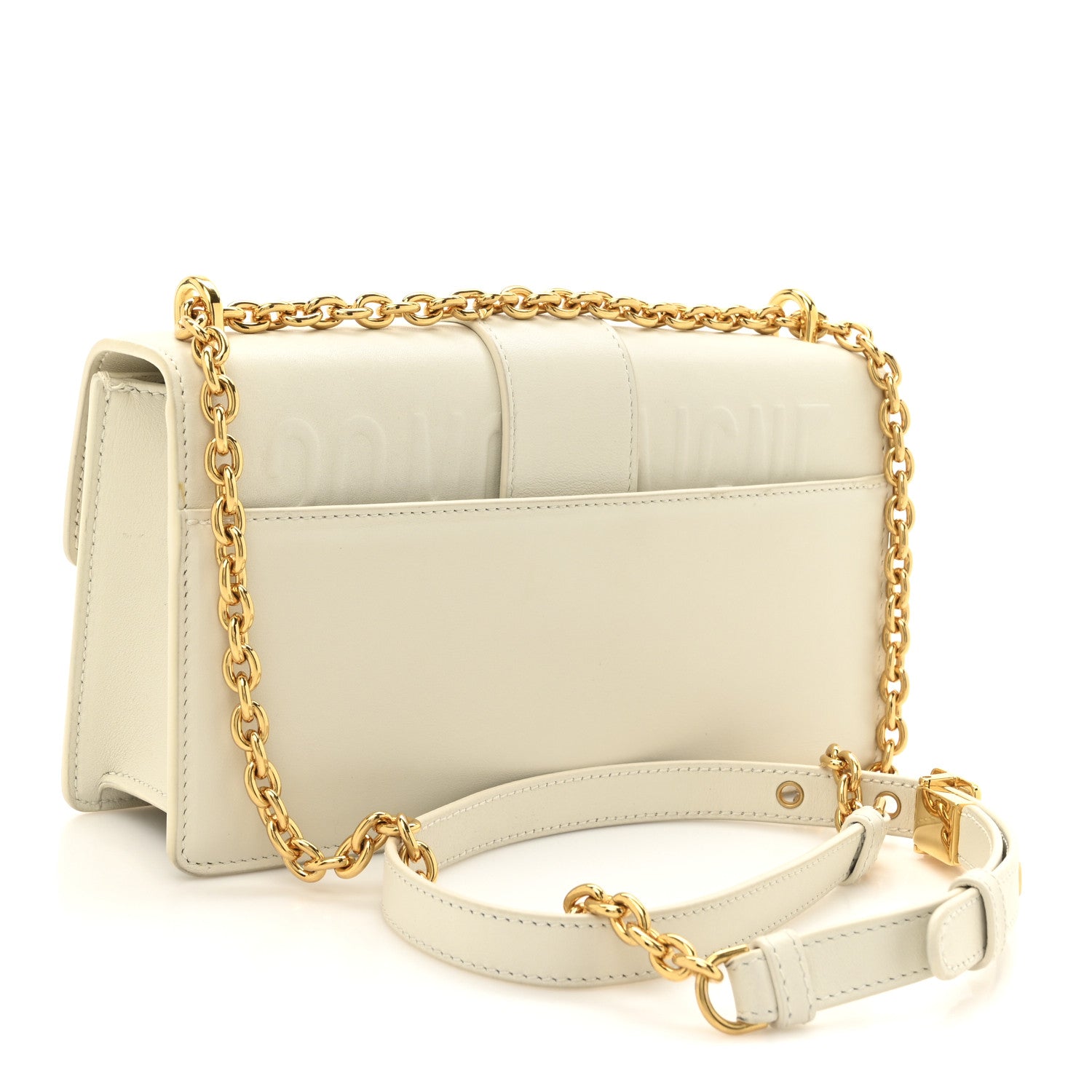 Christian Dior Calfskin 30 Montaigne East West Chain Flap Bag Off White 3 of 14