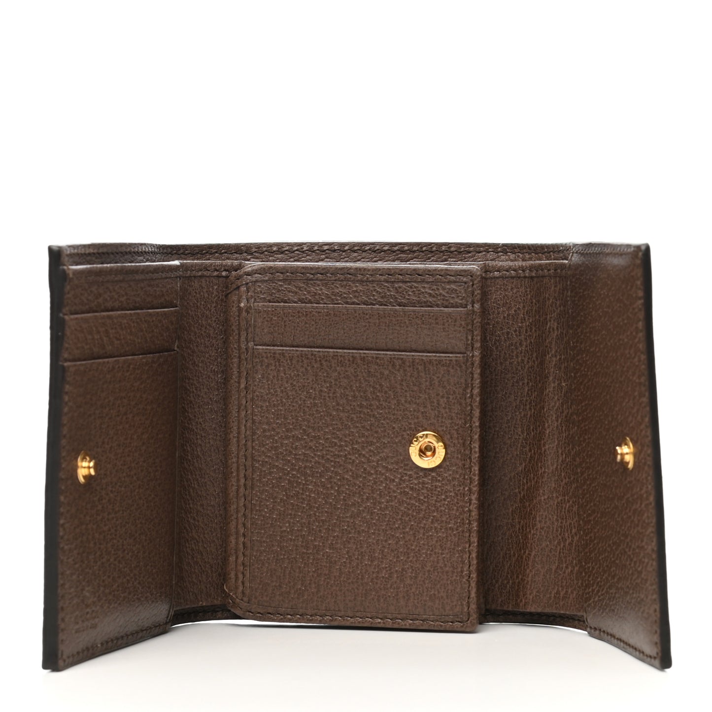 GG Supreme Monogram Web Ophidia French Flap Wallet Beige New Acero