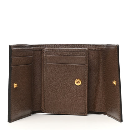 Gucci GG Supreme Monogram Web Ophidia French Flap Wallet Beige New Acero 5 of 7