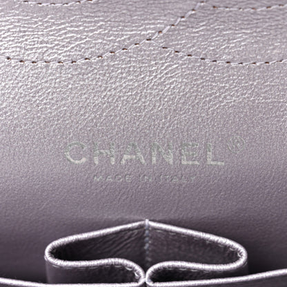Chanel Metallic Lambskin Quilted Jumbo Double Flap Light Purple 6 of 15