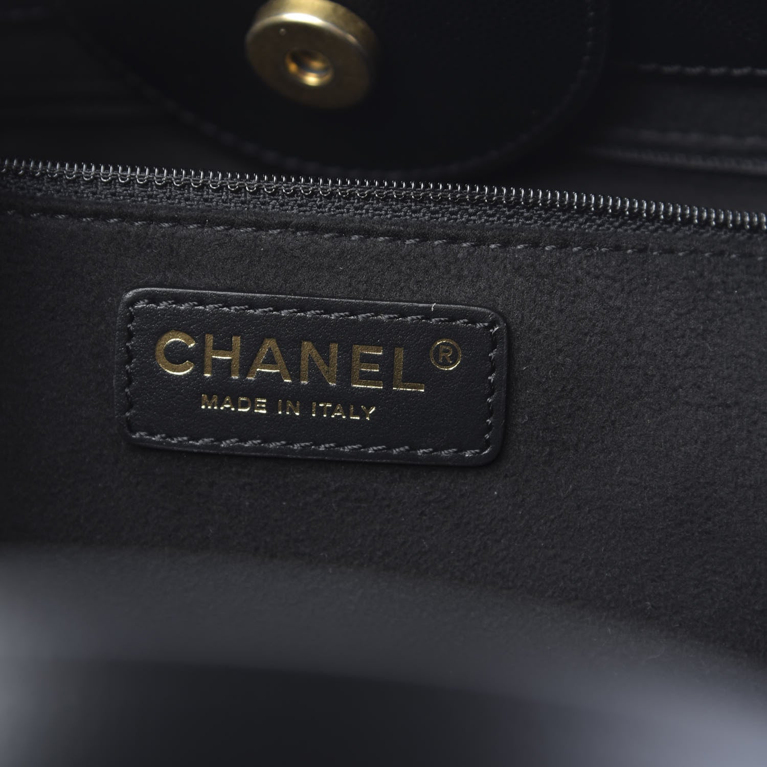 Chanel Caviar Small Studded Deauville Tote Black 6 of 11