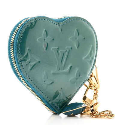 Louis Vuitton Vernis Heart Coin Purse Blue Galactic 3 of 8