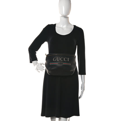 Gucci Grained Calfskin Logo Belt Bag Black 2 of 15