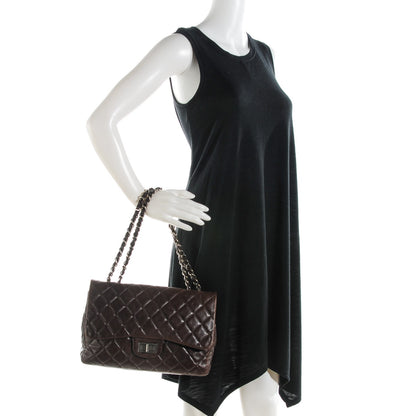 Chanel Lambskin Quilted Jumbo Hybrid Reissue Flap Dark Brown 2 of 7