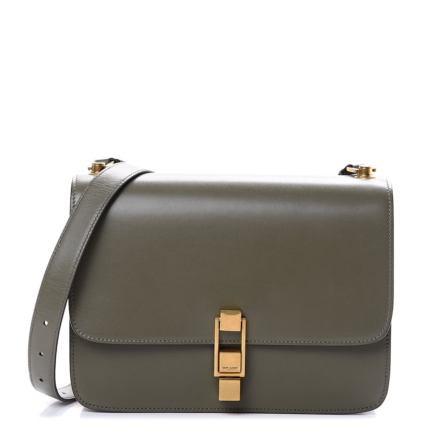 Smooth Calfskin Carre Satchel Green