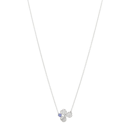 Tiffany Platinum Diamond Tanzanite Paper Flowers Pendant Necklace 1 of 5