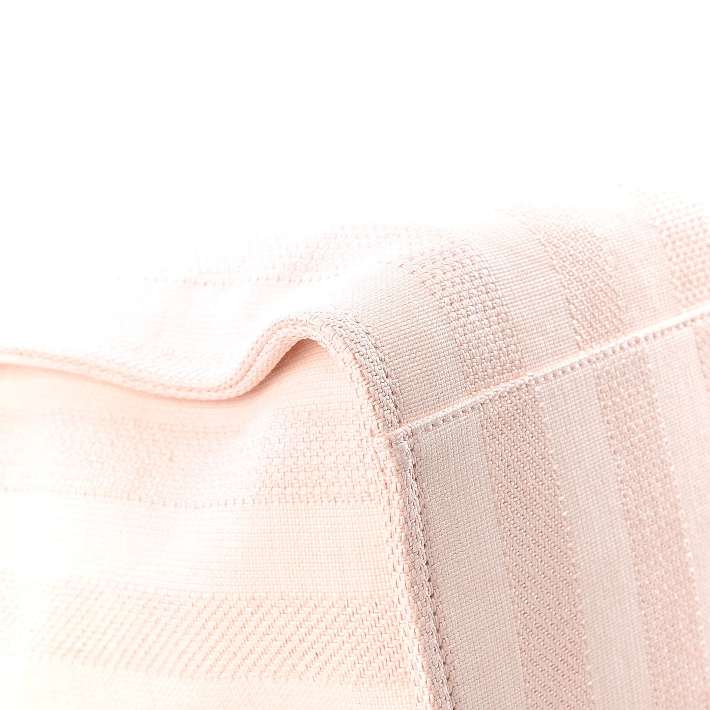 Mixed Fibers Calfskin Striped Medium Deauville Tote Light Pink
