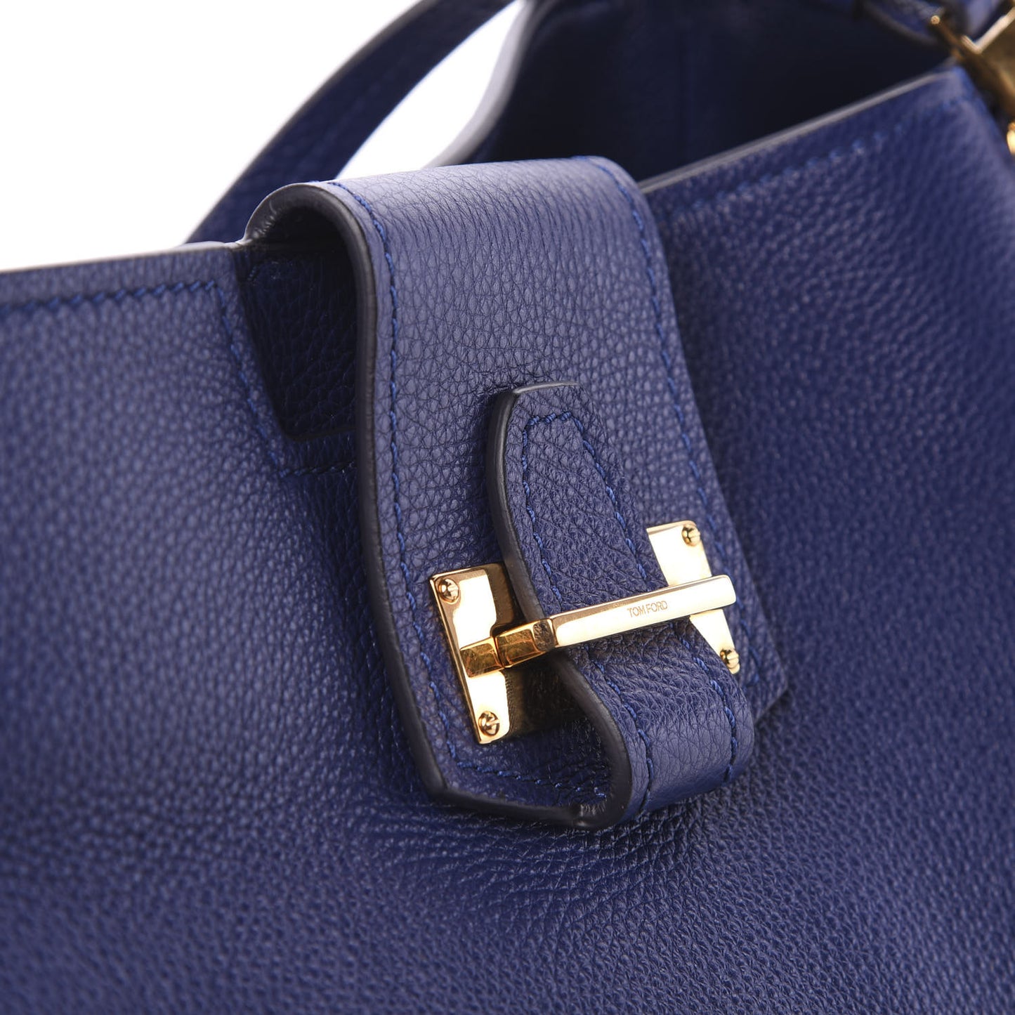 Grained Calfskin Sedgwick Medium Zipper Tote Cobalt