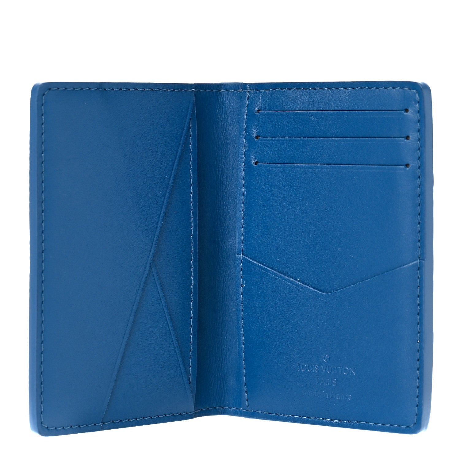 Louis Vuitton Faded Calfskin Monogram Pocket Organizer Denim Blue 5 of 9