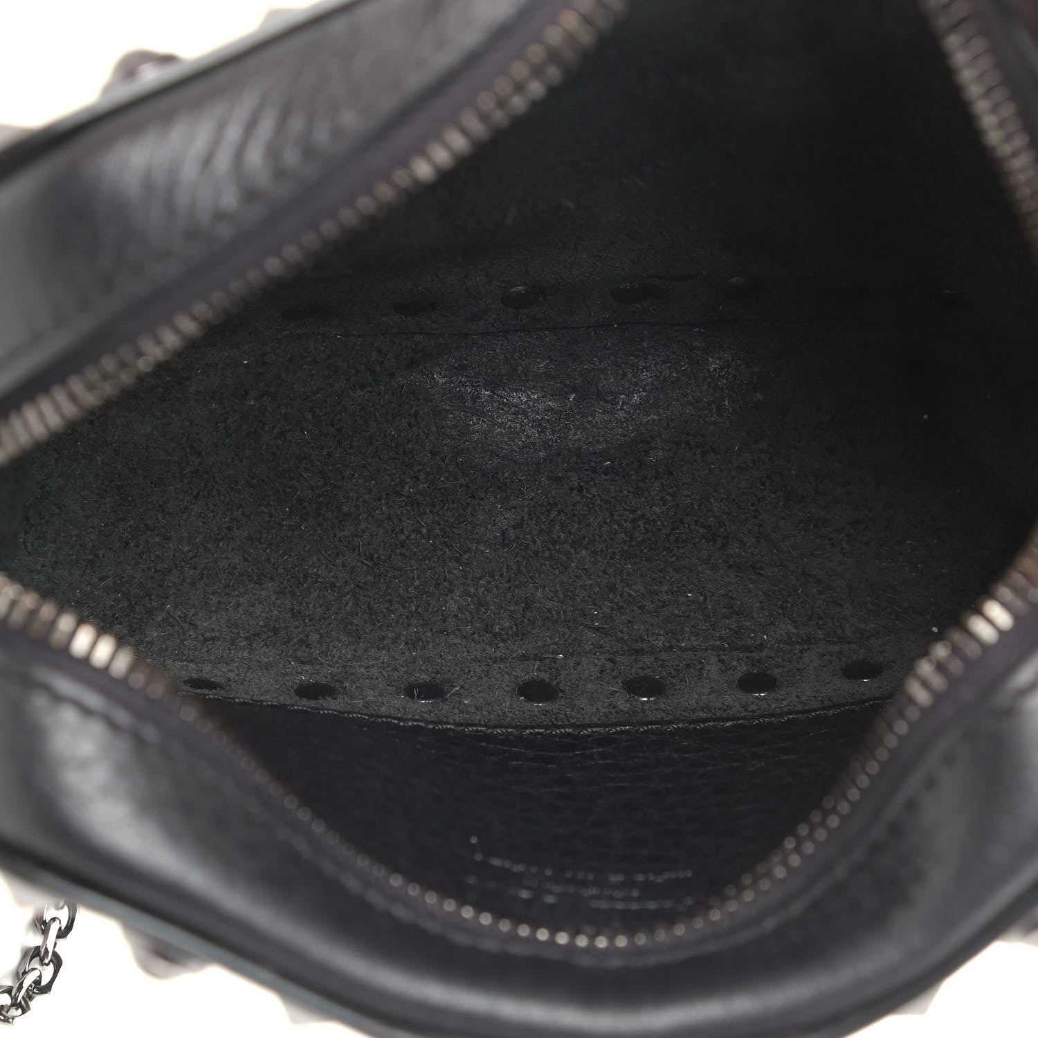 Valentino Garavani Calfskin Small Rockstud Rolling Chain Camera Crossbody Bag Black 4 of 11